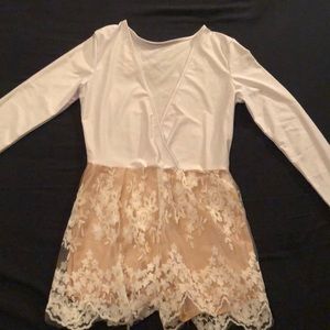 White and cream romper